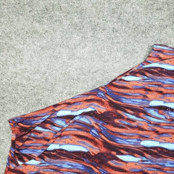 Rue21 Top Womens 4X Multicolor Abstract Plus 3/4 Sleeve Stretch New - Picture 3 of 12